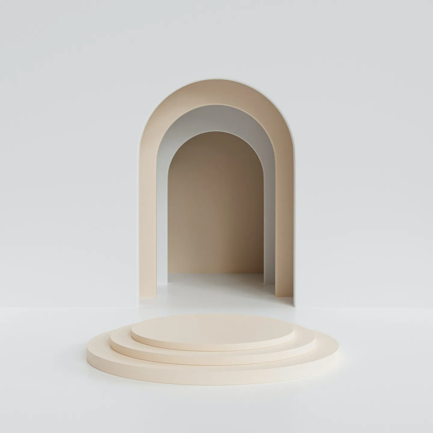 Une porte en arche stylisée blanche et beige - hypnose - coaching de vie