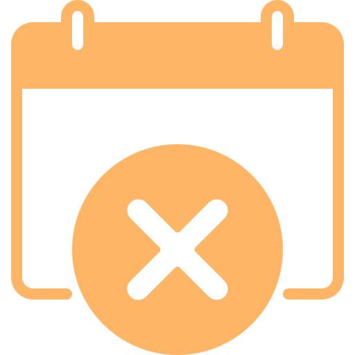 calendrier avec croix rdv annulé